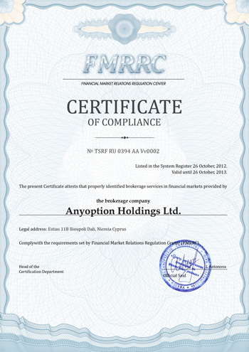  Anyoption Holdings Ltd